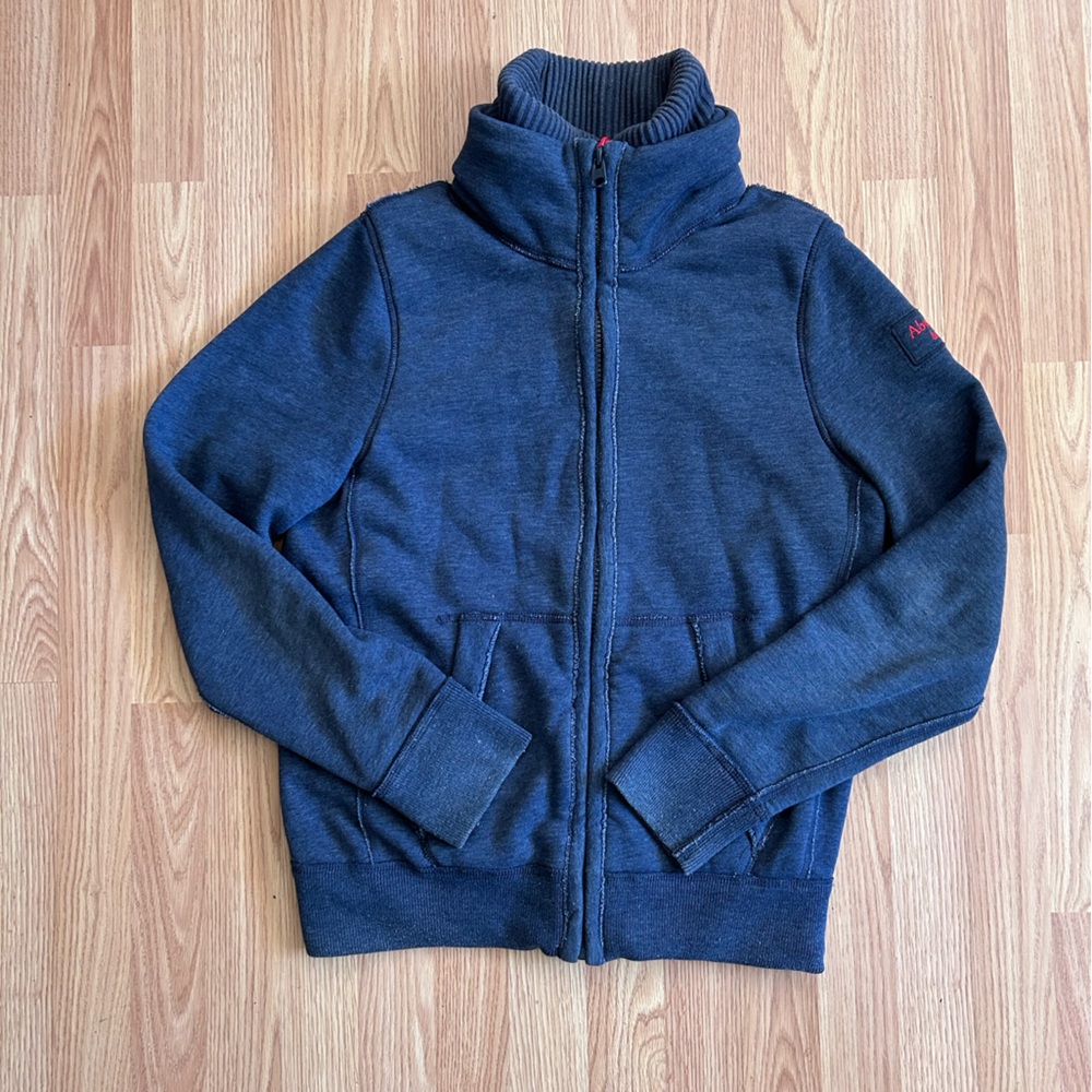 Abercrombie & Fitch Navy Blue Lined Winter Jacket